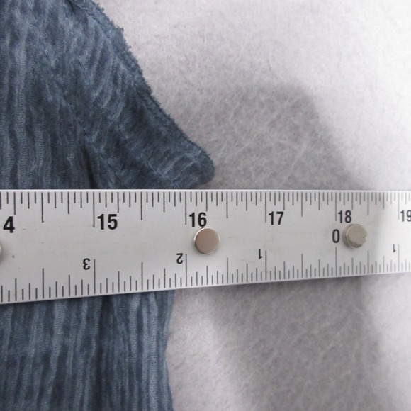 Pyramid Collection Dress Large Blue Smocked Tiered Midi Cottage Core Prairie - Picture 6 of 11